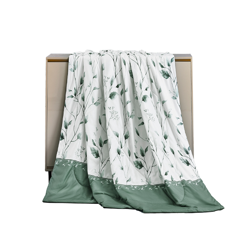 梦洁家纺水洗抗菌夏被 （青枝蔓）  绿色  