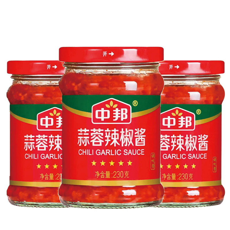 中邦蒜蓉辣椒酱230克*3瓶  .  