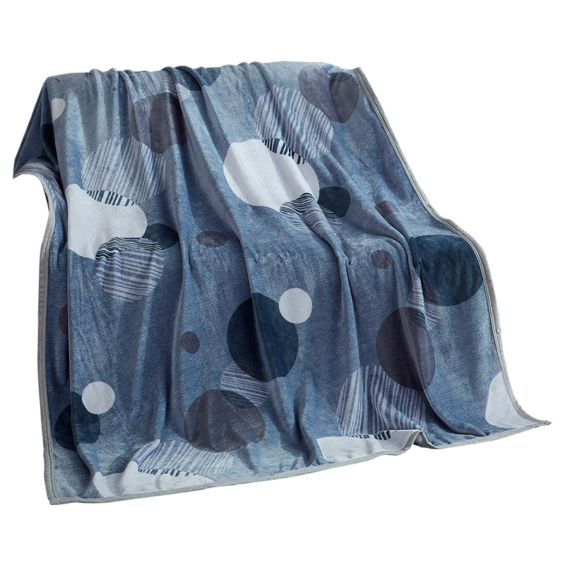 梦洁贝加尔湖畔 法兰绒毯150cm*200cm  蓝色  