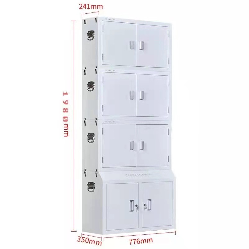 仕必得（SHIBIDE)手机屏蔽柜考场会议室5G信号屏蔽柜保管柜物理屏蔽三节20+20+20小底柜  银色  