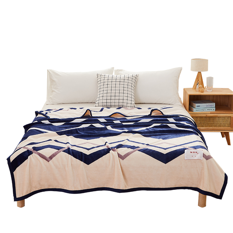 恒源祥左岸光年绒毯1AI1442 180*200cm 单位：条 蓝色