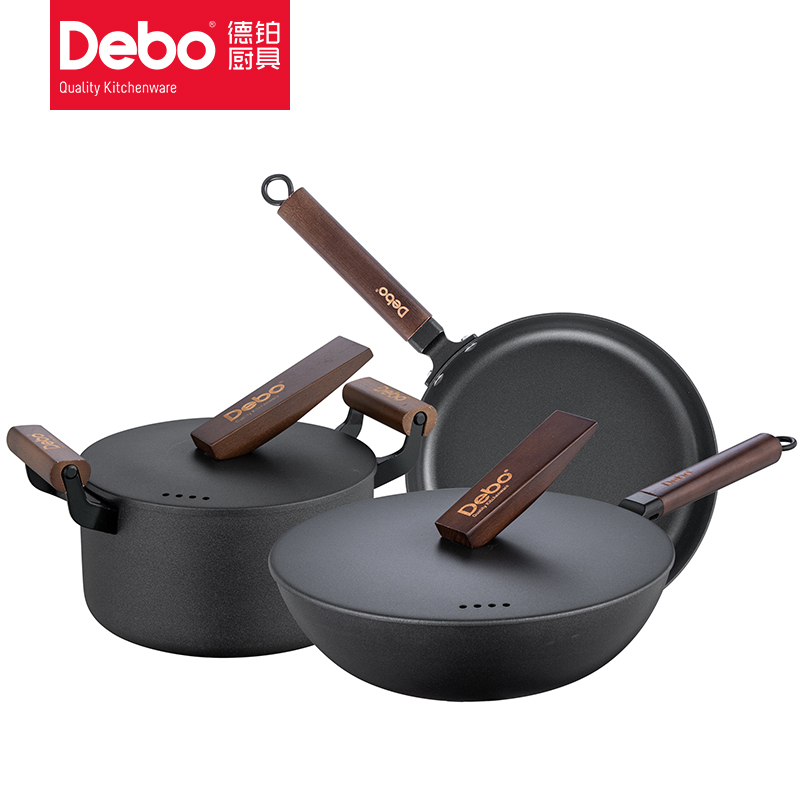 Debo（德铂）克里斯蒂套装锅22/26/30cm DEP-560 （单位：套） 三件套 黑色