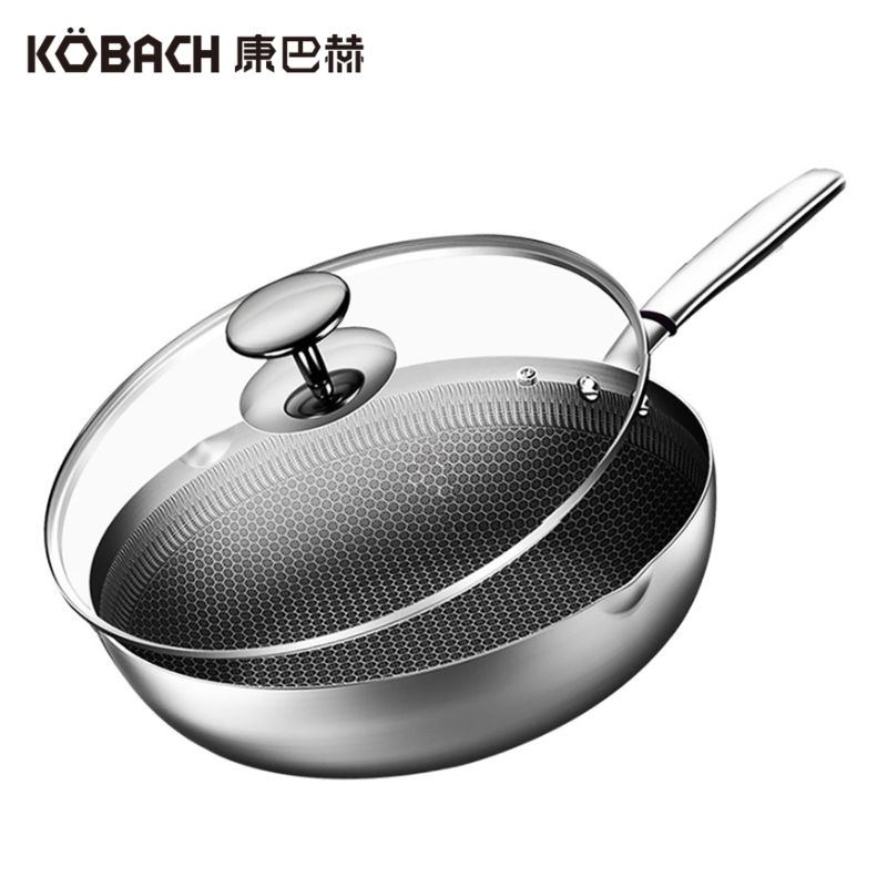 康巴赫 煎炒锅 316L不锈钢JCG30D1 30cm 不锈钢色（单位：个）