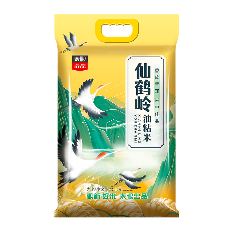 太粮仙鹤岭油粘米5kg  白色  
