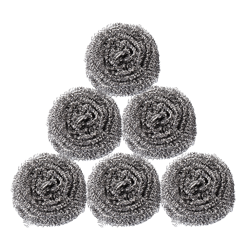 茶花金属钢丝球（特惠6个装）B4302P  银色    银色  