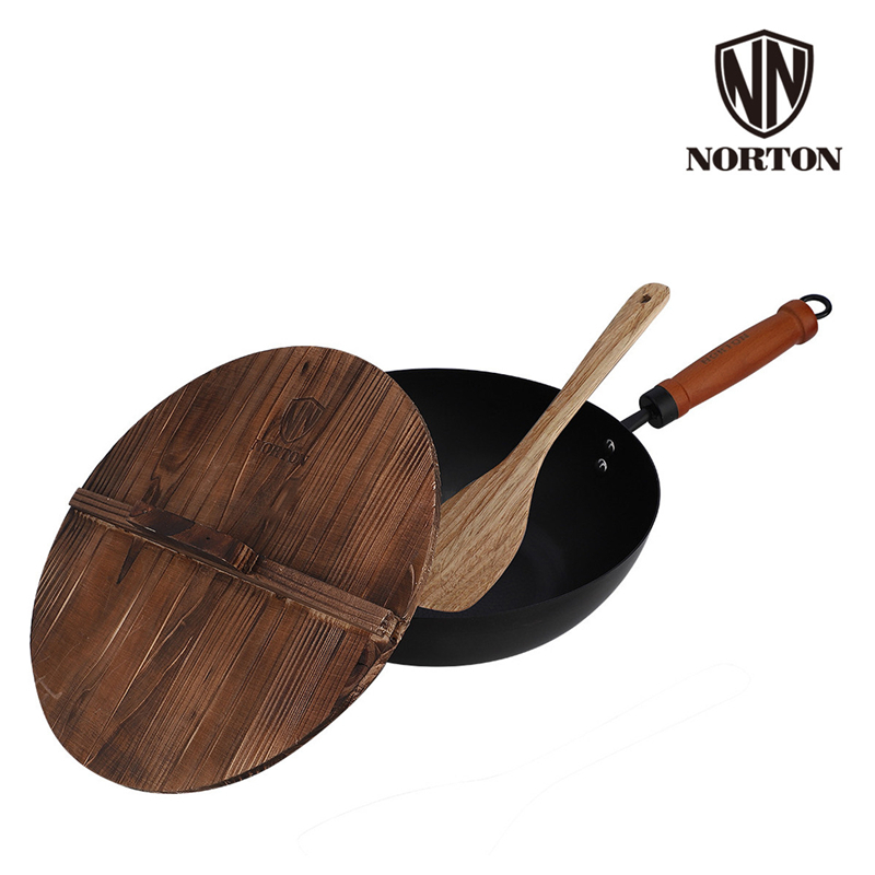 NORTON 原味养生煎炒锅1JYW030（单位：套）  黑色  