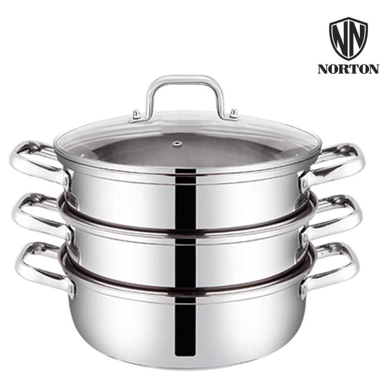 NORTON 科尔马多用蒸火锅2ZKEM028（单位：套） 不锈钢色
