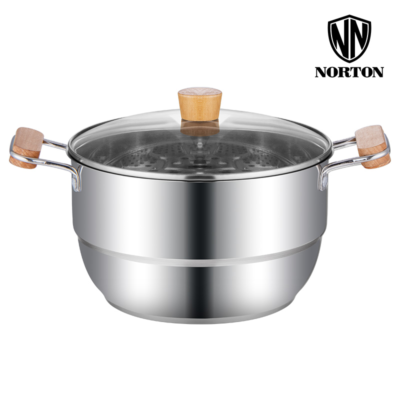 NORTON 宝盾复底汤蒸锅3TBD026（单位：套） 不锈钢色