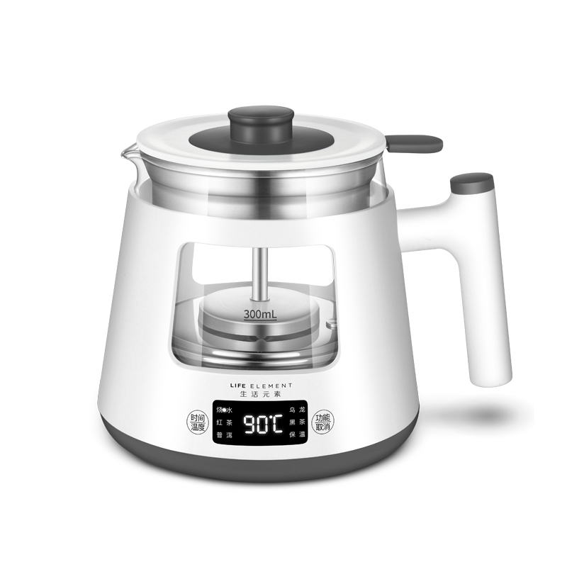 生活元素（LIFE ELEMENT）养生壶 电水壶 多功能煮茶器 I19 白色  0.8L 白色