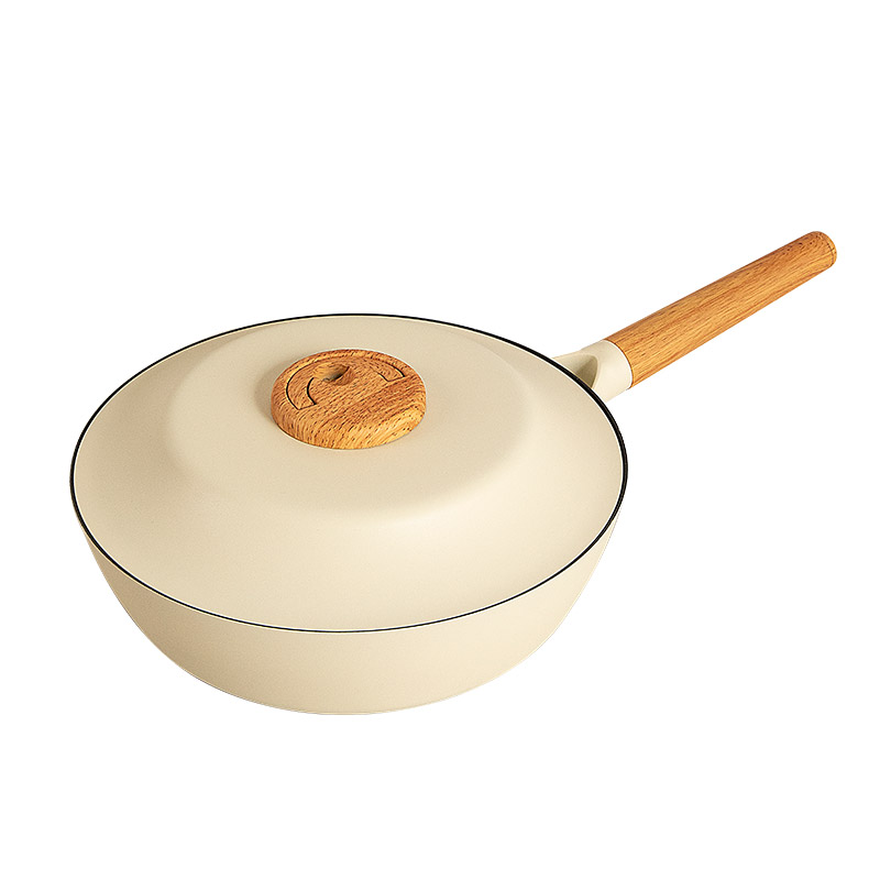 三禾锅具（SANHO） LJ26T8 26cm 煎锅 米白色（单位：个）