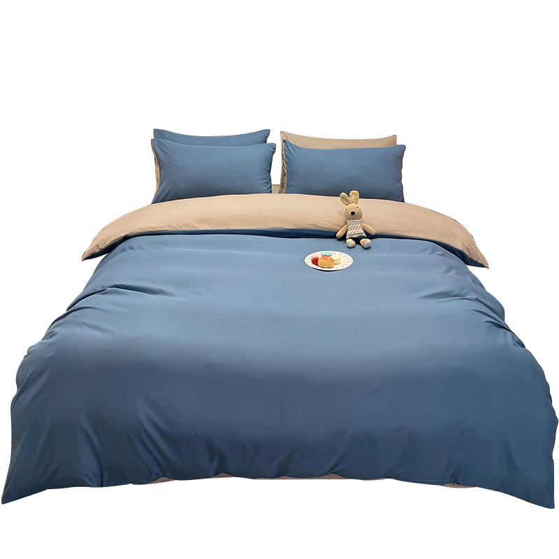 伊兰YILAN亲肤水洗棉四件套YL-21120（单位：套） 蓝色