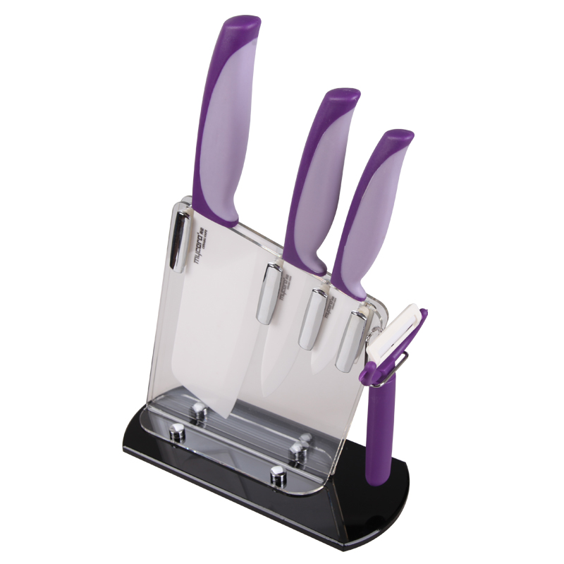 美瓷（mycera）双色系列陶瓷刀厨房套装刀具TQQ03（单位：套）  紫色  