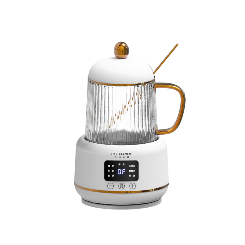 生活元素（LIFE ELEMENT）养生壶 电水壶 迷你养生壶mini 保温恒温加热杯垫 多功能煮茶器花茶壶电炖养生杯 I161 白色 0.4L（单位：台） 白月光