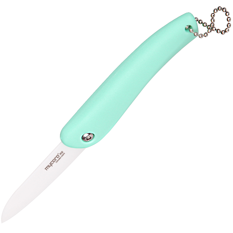 美瓷（mycera）3寸陶瓷刀折叠水果刀ZDD01M（单位：把） 绿色