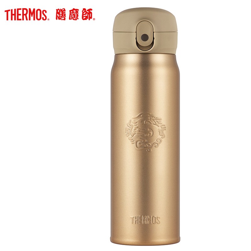 THERMOS（膳魔师）高真空保温杯TCMC-552S五行龙运杯550ml 金色