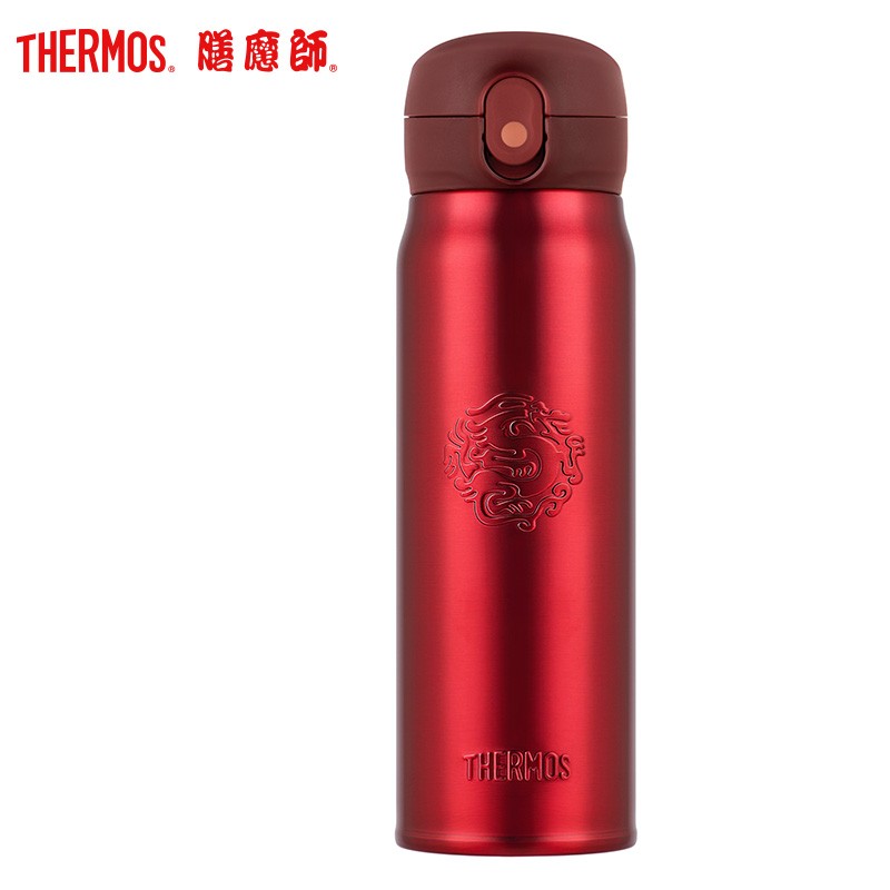 THERMOS（膳魔师）高真空保温杯TCMC-552S五行龙运杯550ml 红色
