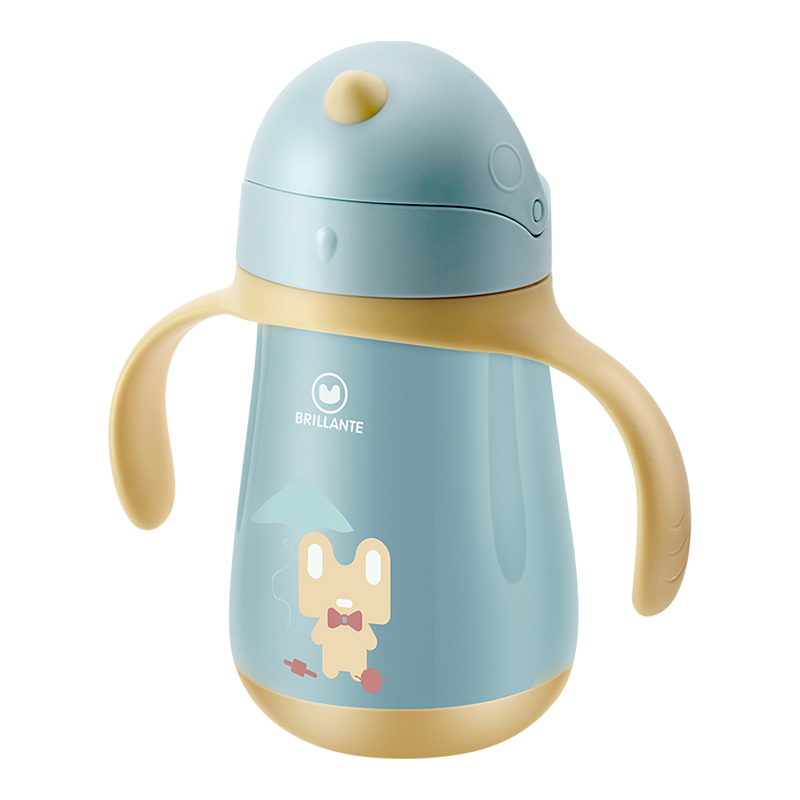 贝立安316不锈钢水杯280ML(手把款）  蓝色  