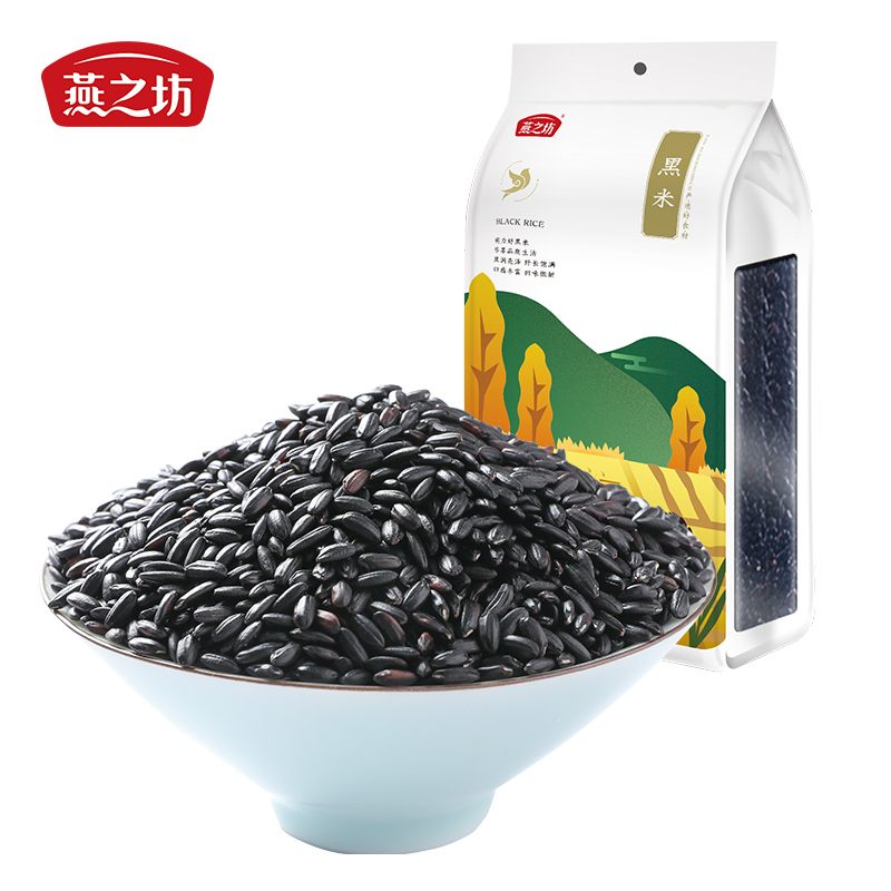 燕之坊黑米1kg  黑色  