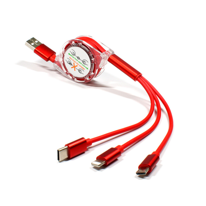 颐电 牛气充天伸缩数据线 AD-3434 红色  红色  