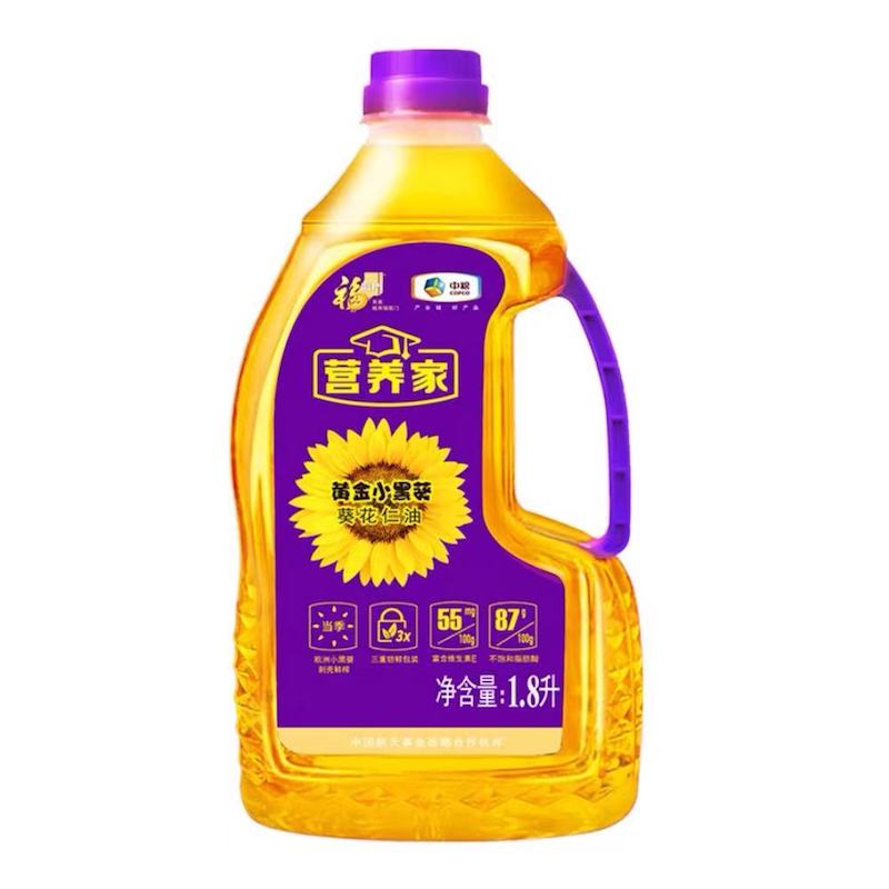 福临门营养家黄金小黑葵花仁油1.8L .