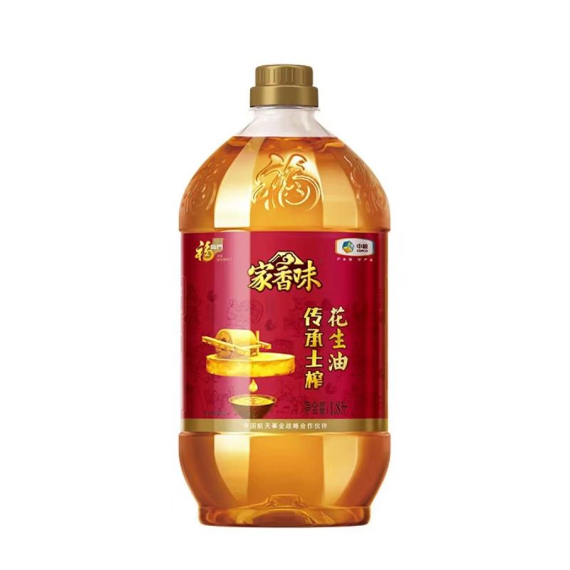 福临门家香味土榨花生油1.8L/瓶 自然色