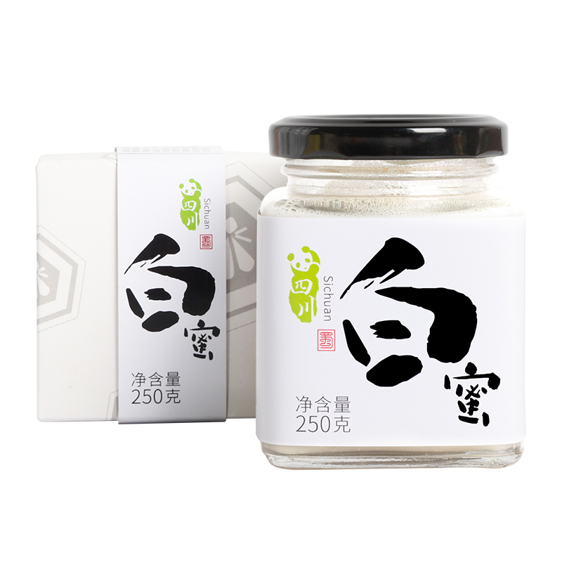 等蜂来 蜂蜜农家自产新鲜结晶原蜜 四川白蜜250g/瓶    