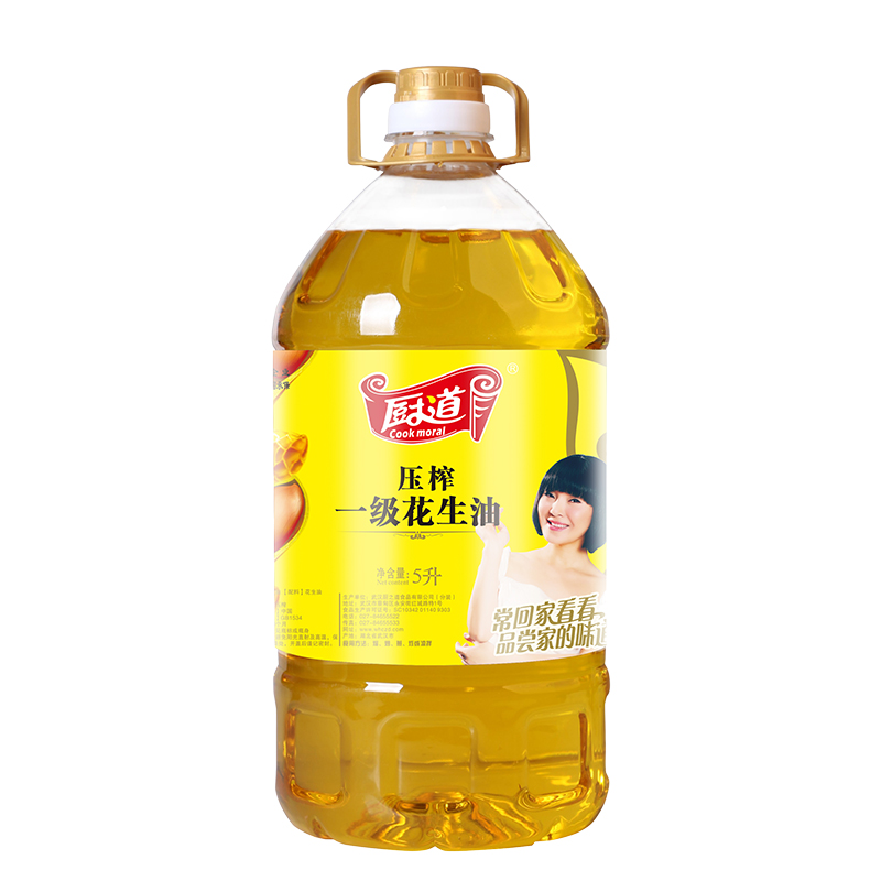 厨道压榨一级花生油5L 琥珀色
