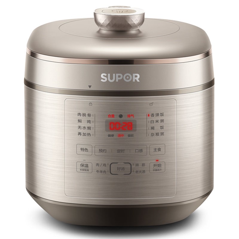 苏泊尔（SUPOR）电压力锅5升双胆304不锈钢内胆智能电压力锅SY-50FC08/台 香槟色