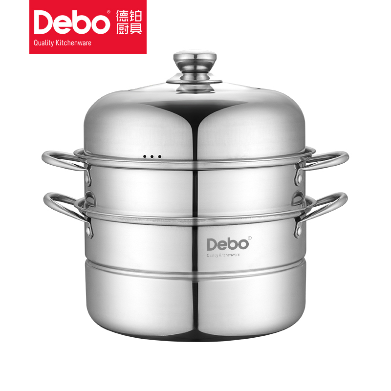 德铂（Debo）奥格斯堡蒸锅  28cm  DEP-285  （单位：个） 不锈钢色