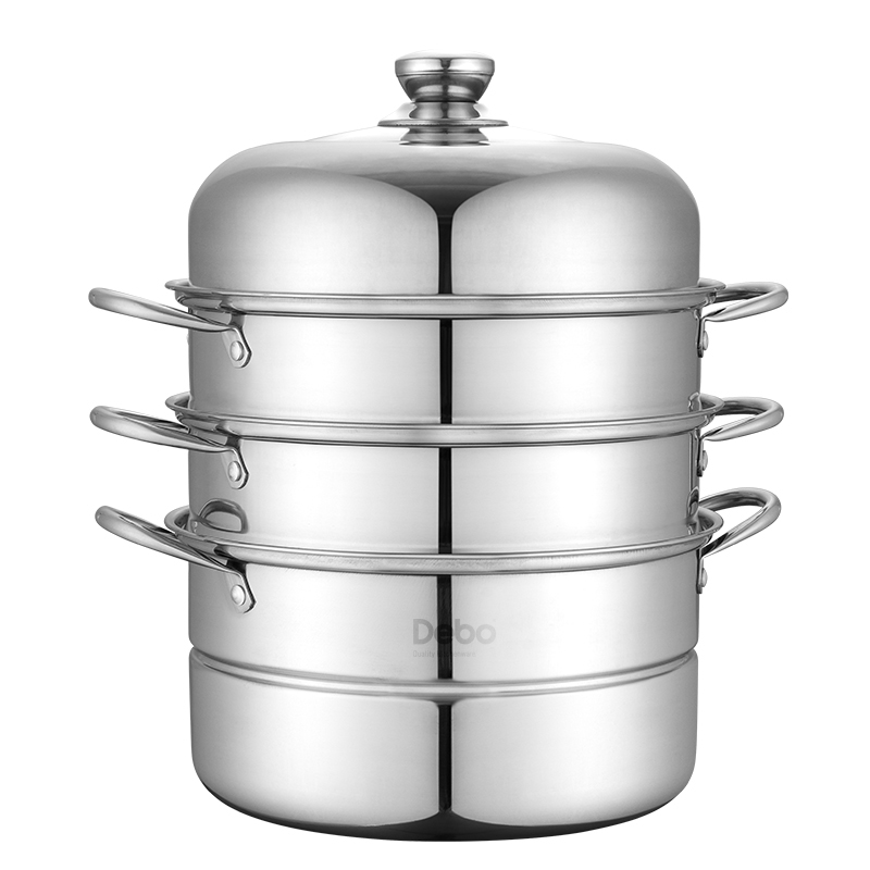 德铂（Debo）拉德堡蒸锅  28cm  DEP-289 （单位：个） 不锈钢色