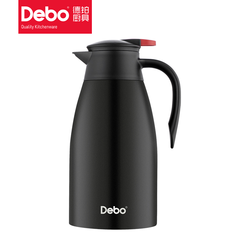 德铂（Debo）沙格保温水壶  2.0L DEP-680（单位：个） 黑色