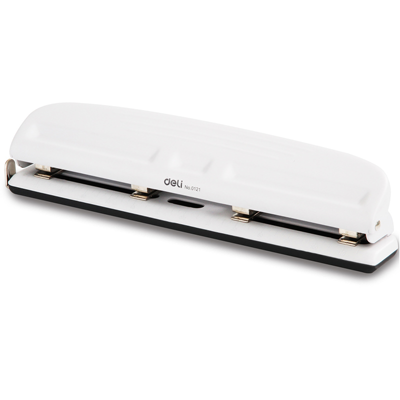 得力0121四孔打孔机(混)(台) 白色