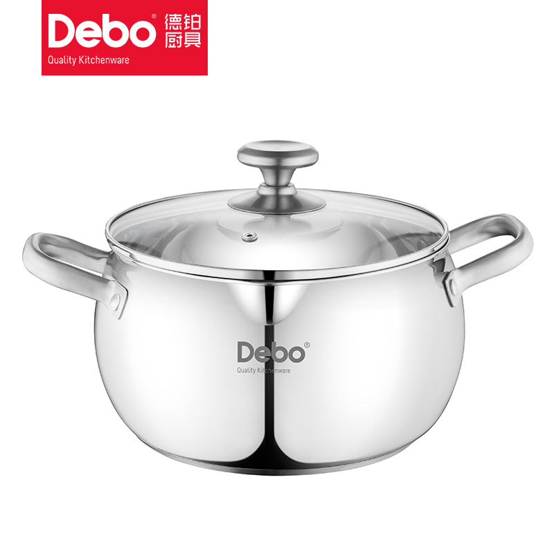 德铂（Debo）加百利汤锅  22cm  DEP-753（单位：个） 不锈钢色
