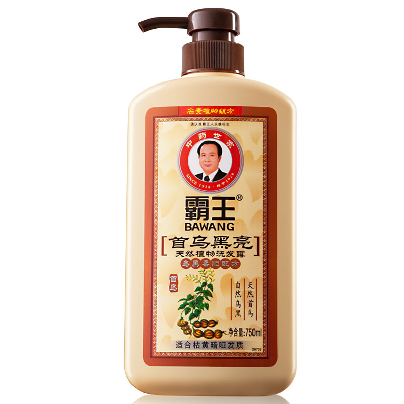 霸王 首乌黑亮 750ml 洗发水 黄色（单位：瓶）