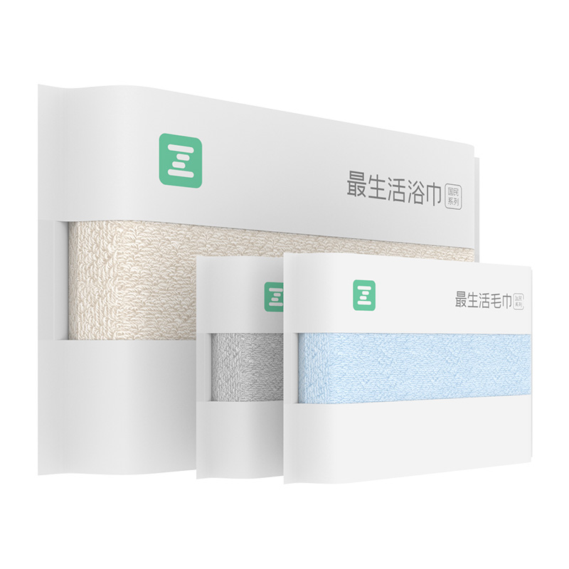 最生活国民系列毛浴三件套A-1181-1 A1180-2组合装（单位：套） 随机 组合装