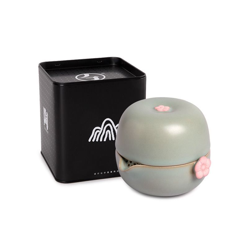 万仟堂（Edenus） 梅花客 150ml 旅行便携茶具 绿色（单位：套）