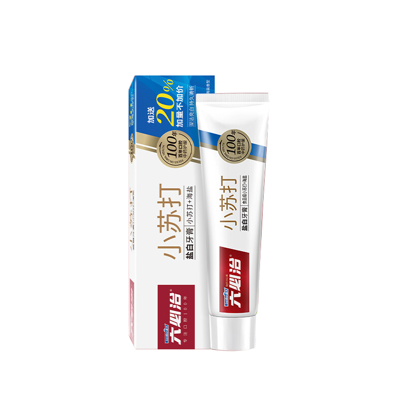 六必治小苏打盐白牙膏(清新海盐)120g（单位：支） 白色