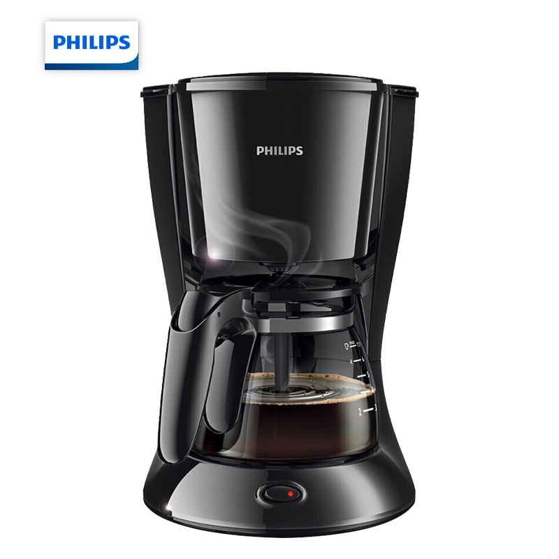飞利浦（PHILIPS）咖啡机 家用滴漏式美式MINI咖啡壶 HD7432/20 (单位:台) 黑色
