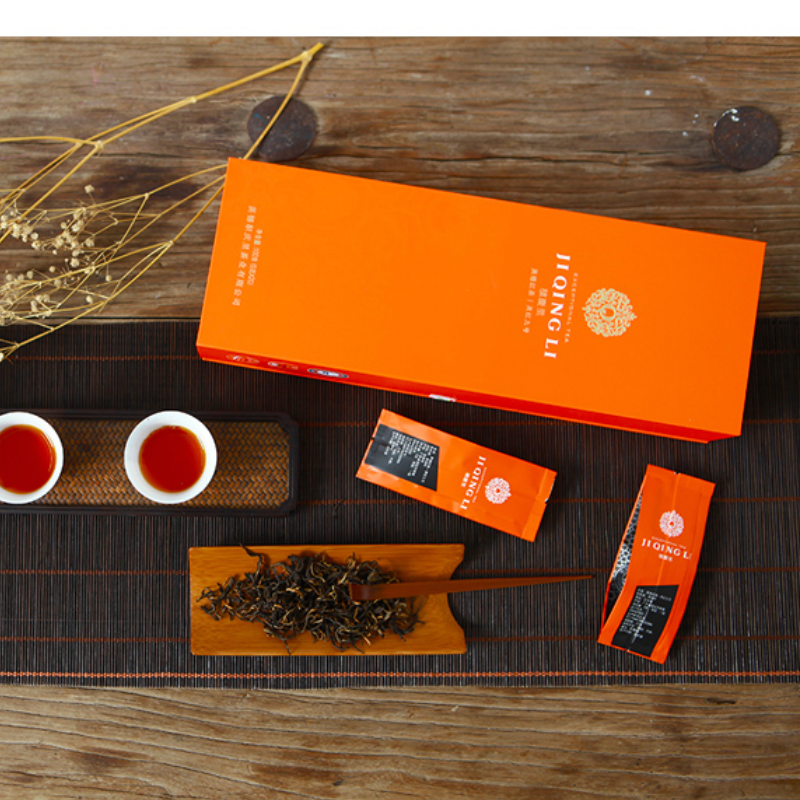 积庆里红茶 英德红茶英红九号茶叶礼盒 东方金美人礼100克  橙色  