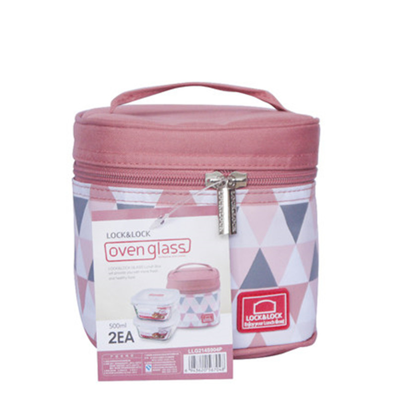 乐扣乐扣乐扣耐热玻璃保鲜盒两件套LLG214S904B/P （单位：套） 粉色