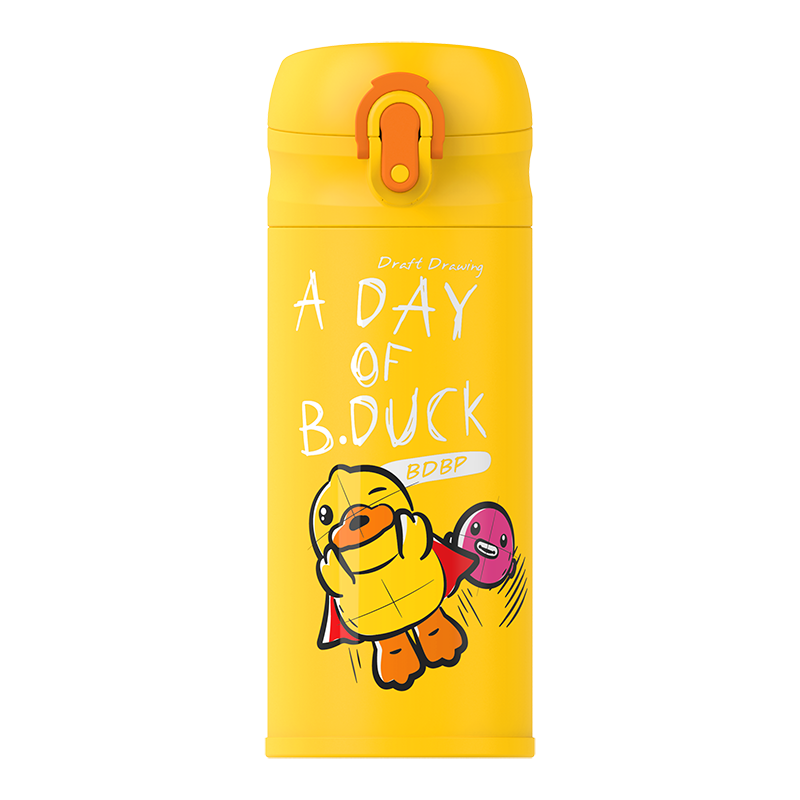 FACE&times;B.DUCK轻量弹跳盖保温杯BD-KV35A  黄色  