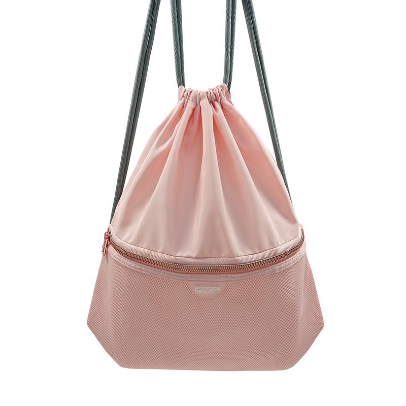 又见美物 （EmbraceBeauty）初遇系列&middot;芝麻格抽绳背袋  EB1109（单位：个） 粉色