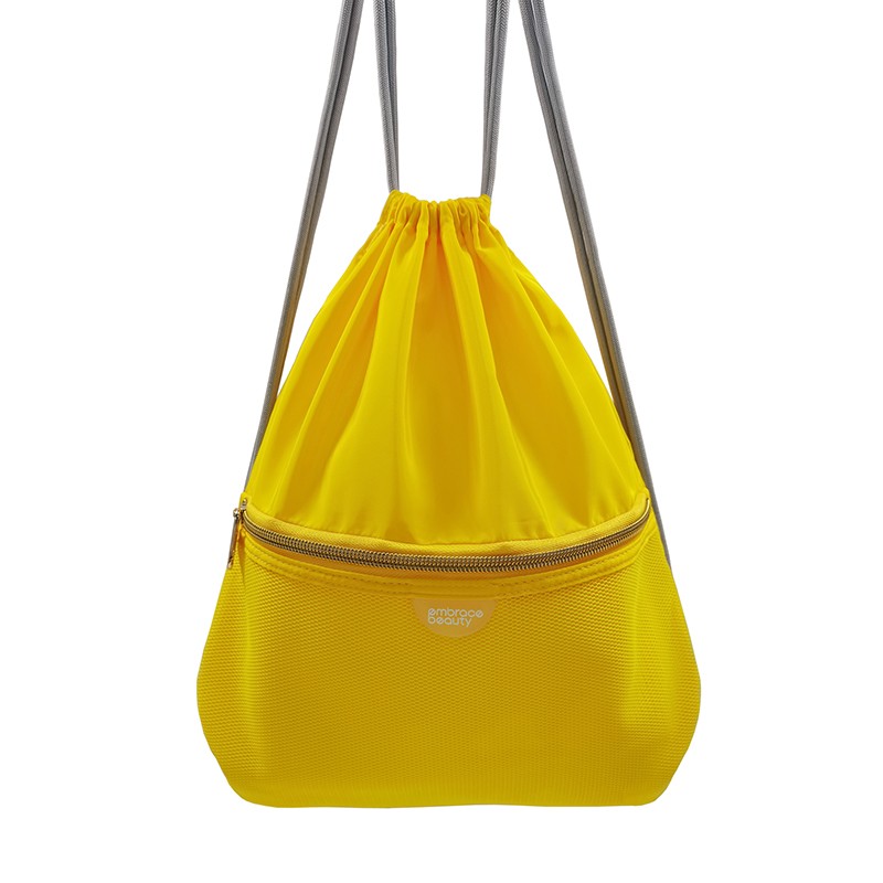 又见美物 （EmbraceBeauty）初遇系列&middot;芝麻格抽绳背袋  EB1109（单位：个） 黄色