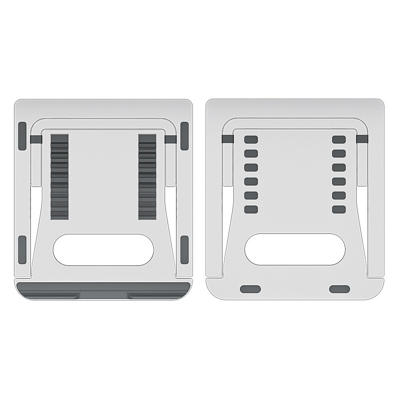 HAILE笔记本支架手提电脑支撑架子便携折叠铝合金小蛮腰AC-5S  银色  
