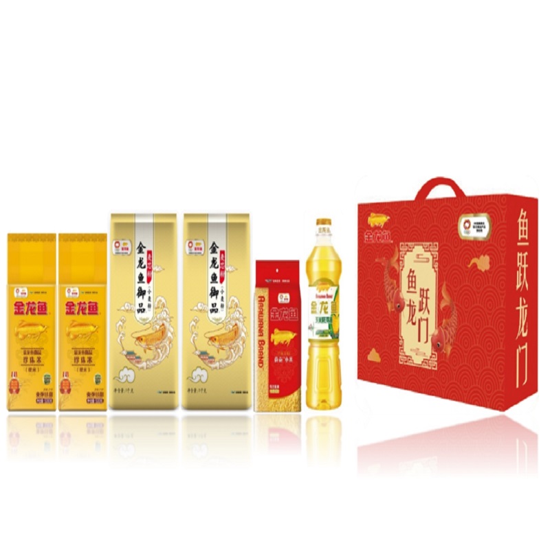 金龙鱼鱼跃龙门礼盒D  红色  