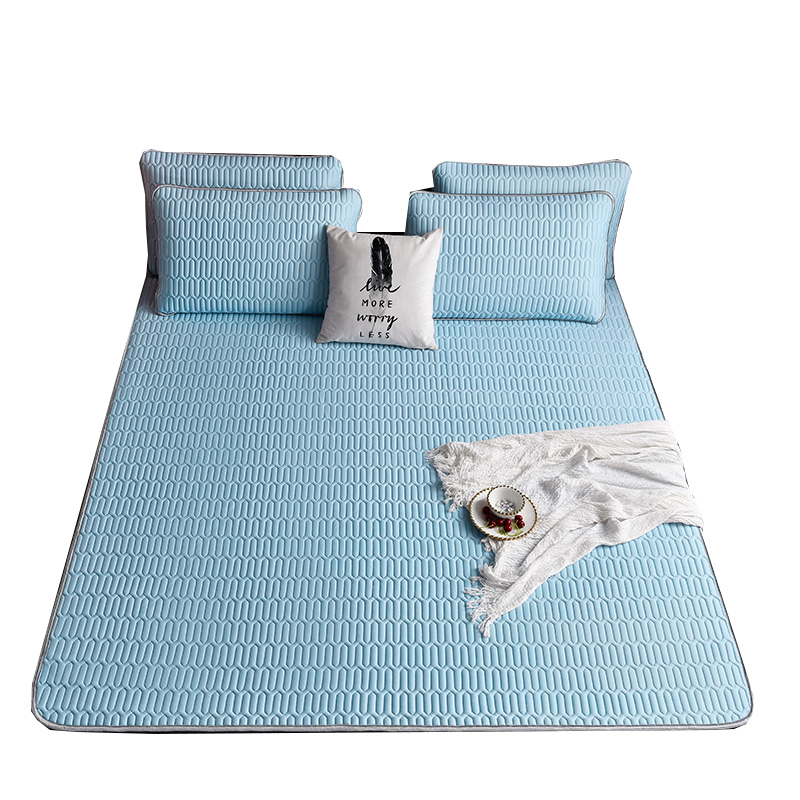 雅鹿 冰丝乳胶席三件套180*200cm YLX2202（单位：套） 天蓝色