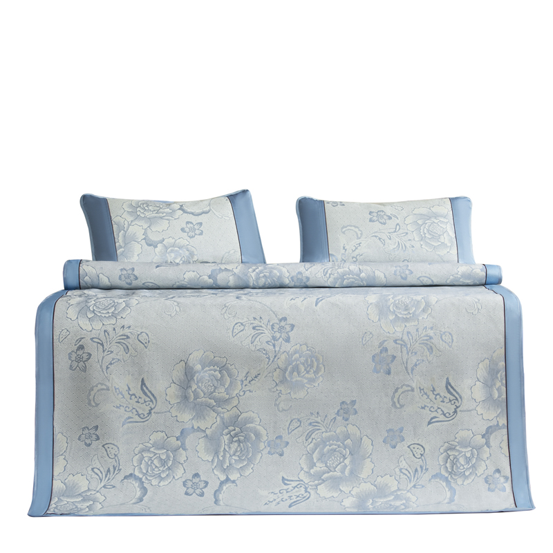多奇曼 提花冰丝席三件套 180*200cm PH-X2120（单位：套） 蓝色