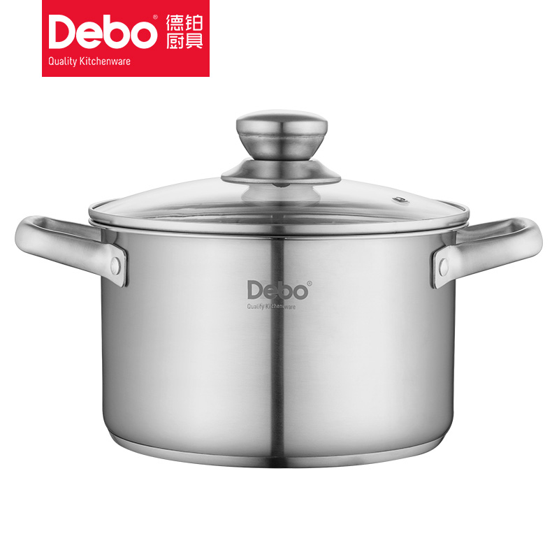 Debo（德铂）尼尔汤锅 20cm DEP-606 （单位：个）  不锈钢色  