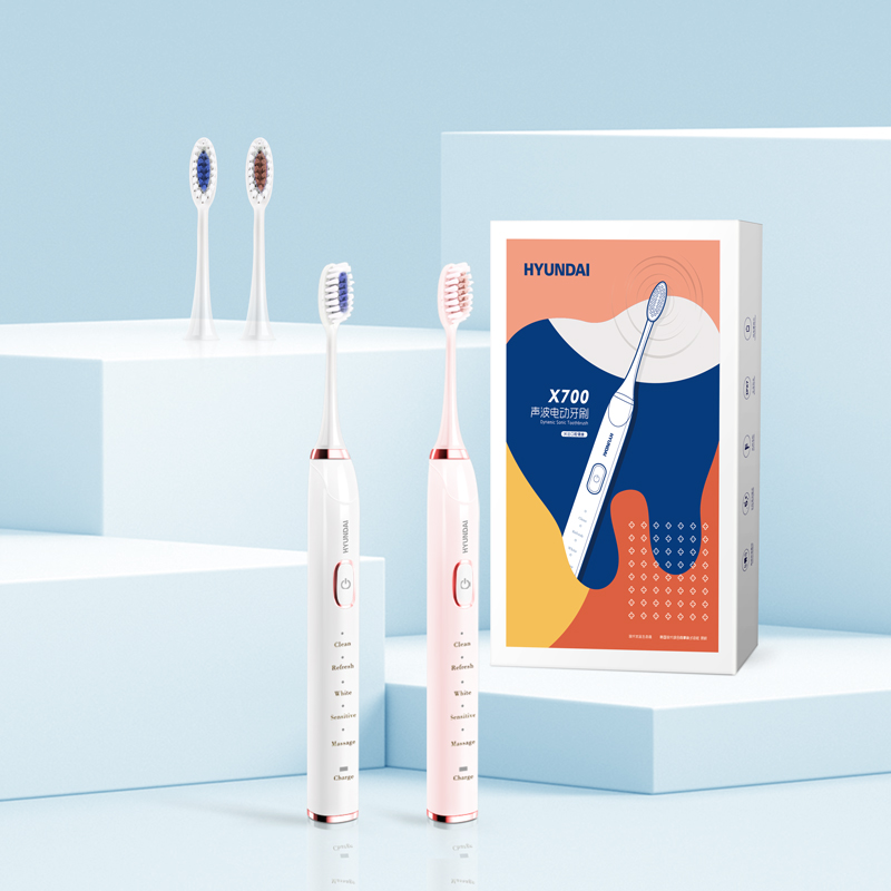 现代HYUNDAI-声波电动牙刷 X700+  本白色  
