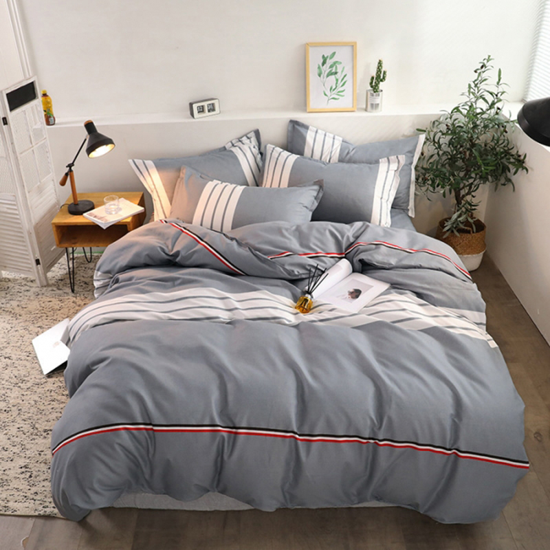 啄木鸟PLOVER家纺卡肤棉四件套-品调1.8m床 +ZMN-PD-01（单位：套） 灰色